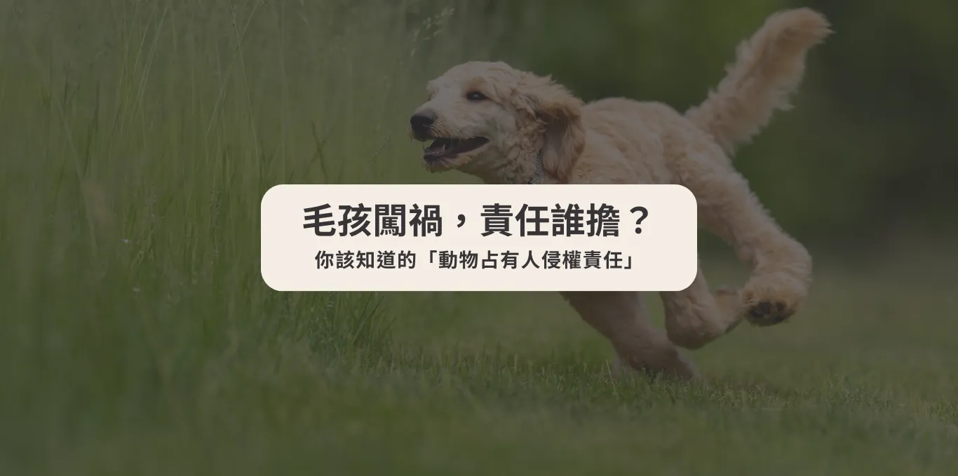 【毛孩闖禍,責任誰擔?】你該知道的「動物占有人侵權責任」【西區法律事務所推薦】