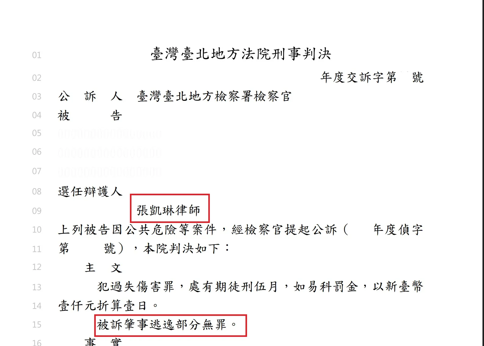 【無罪】肇事逃逸罪(公共危險)，台北律師成功爭取無罪