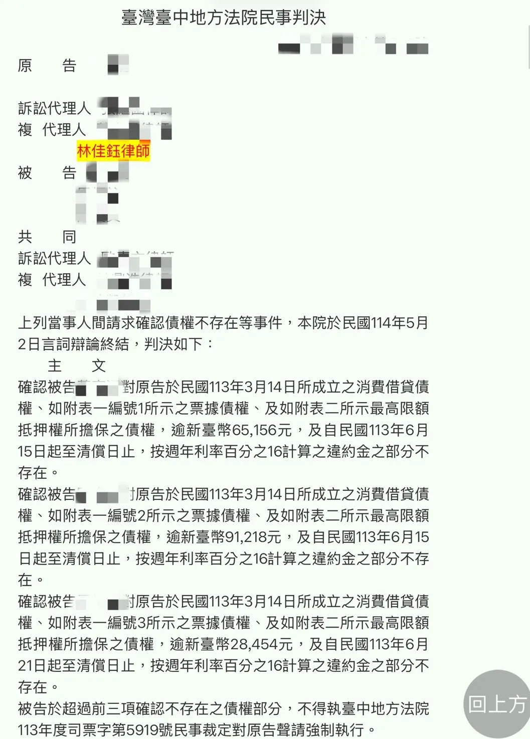 民事-因詐騙借高利貸──法院認定超額部分，債權不存在｜台中法律事務所｜西區法律事務所