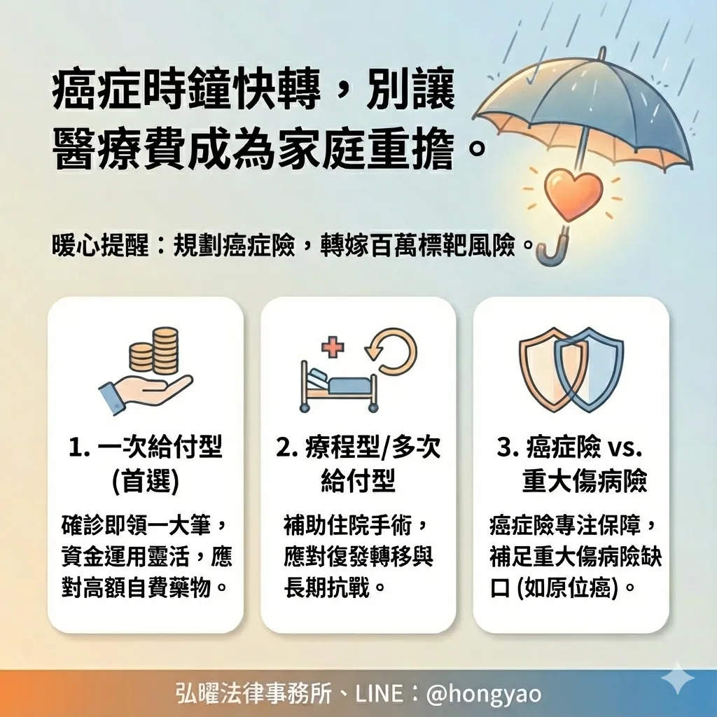 【保險律師】癌症險的規劃建議，有醫療險還需要癌症險嗎？預算有限，癌症險該怎麼選？