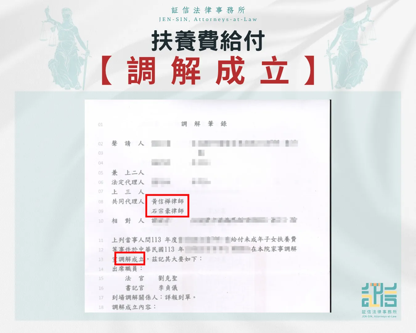 扶養費給付調解成立