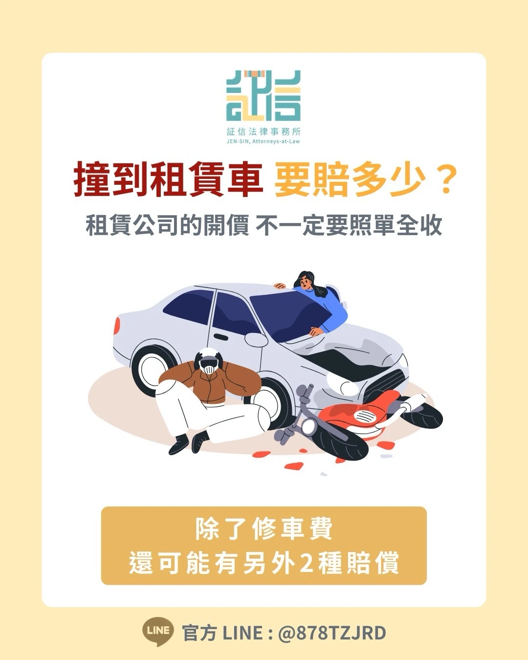 撞到租賃車，要賠多少？