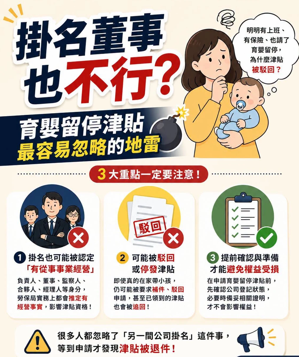 掛名董事也不行