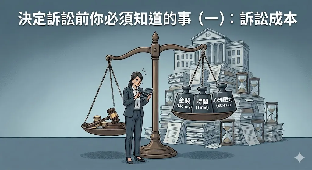 【2026年最新版】決定訴訟前你必須知道的事(一):訴訟成本