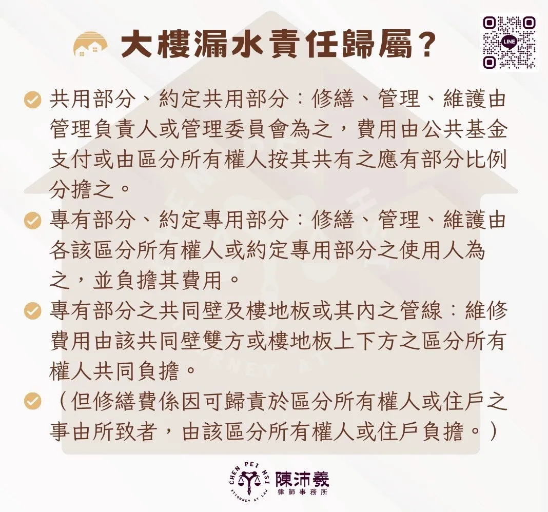 大樓漏水怎麼辦? - 高雄律師|鹽埕區律師事務所推薦