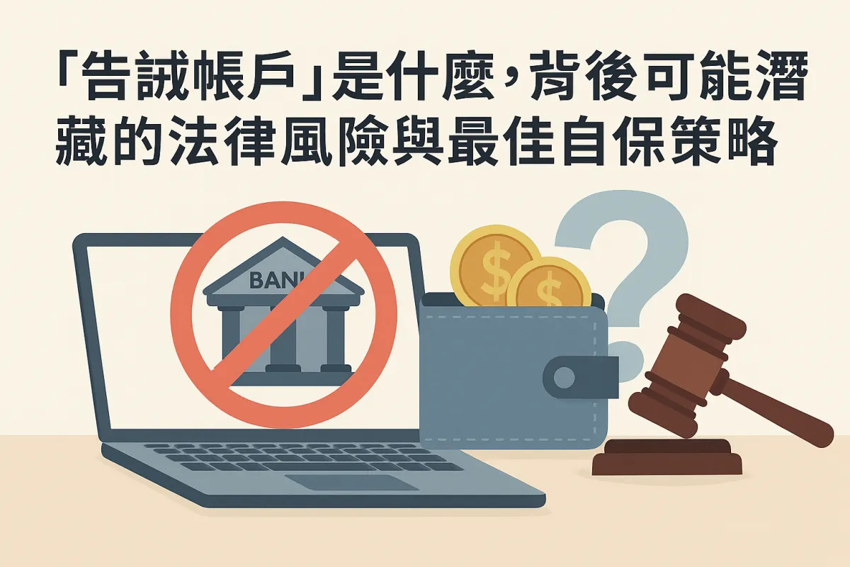 「告誡帳戶」是什麼,背後可能潛藏的法律風險與最佳自保策略