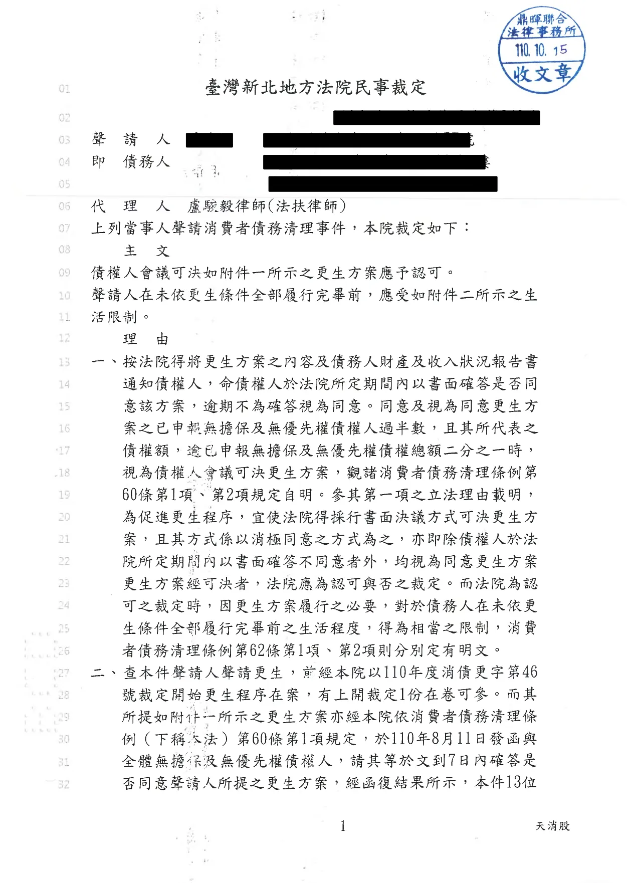 認可更生方案
