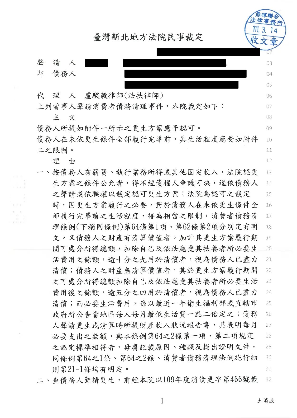 認可更生方案