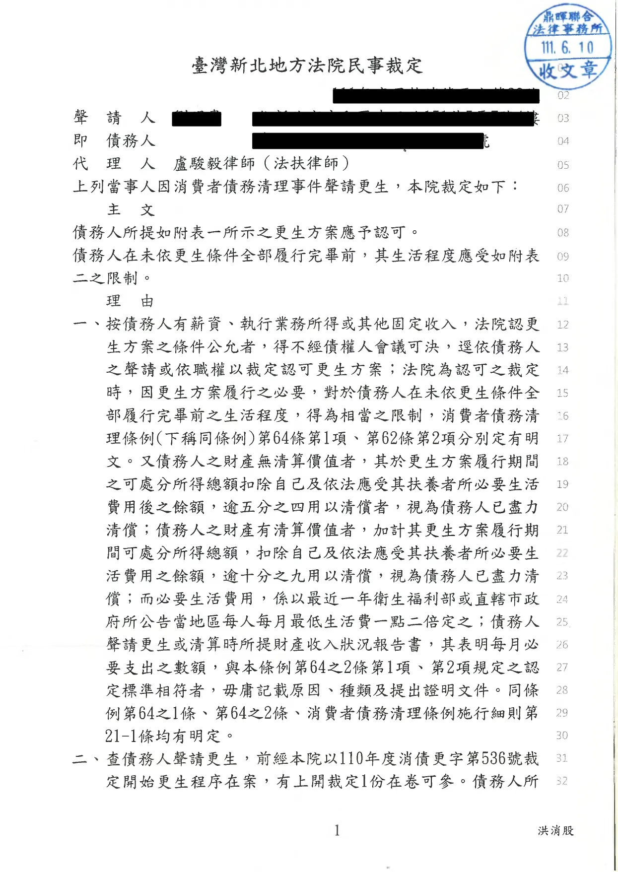 認可更生方案