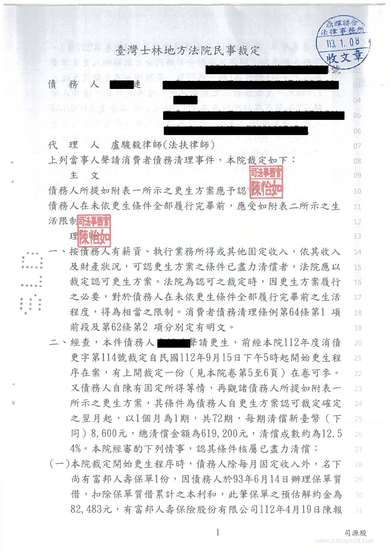 認可更生方案