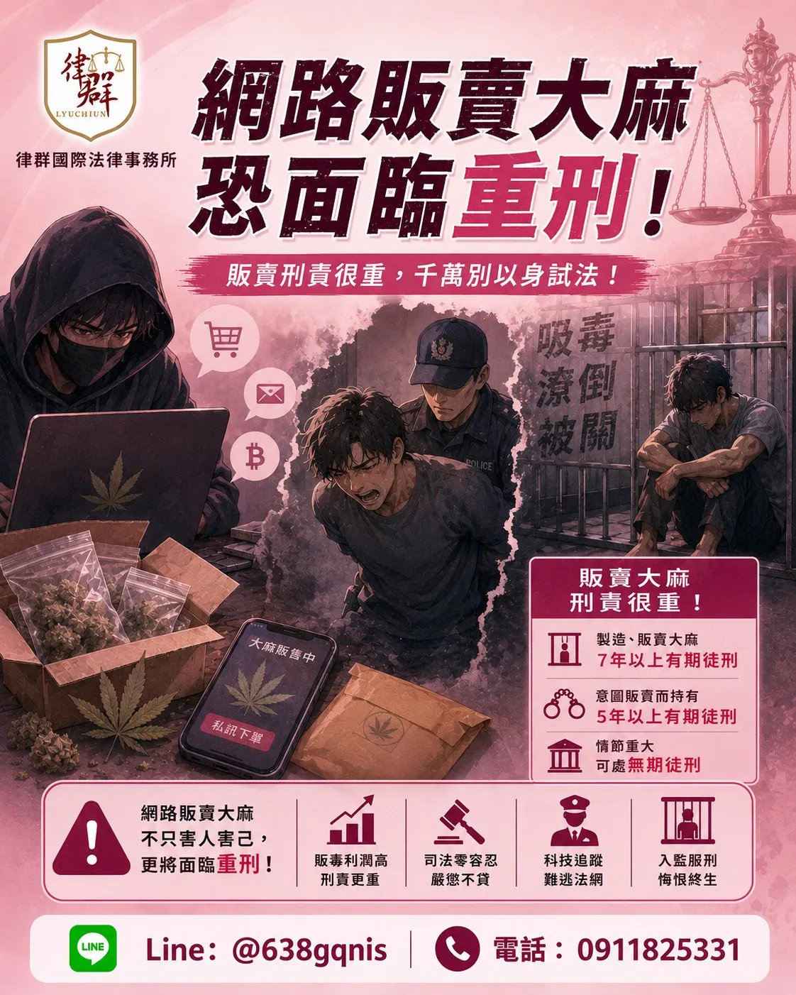 網路販賣大麻恐面臨重刑!