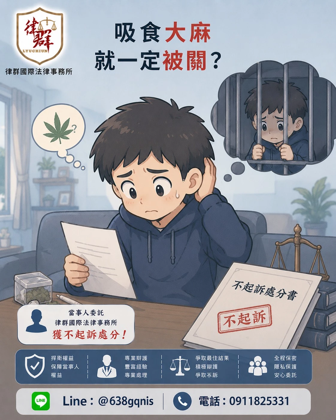 吸食大麻就一定被關?律師揭露不起訴關鍵