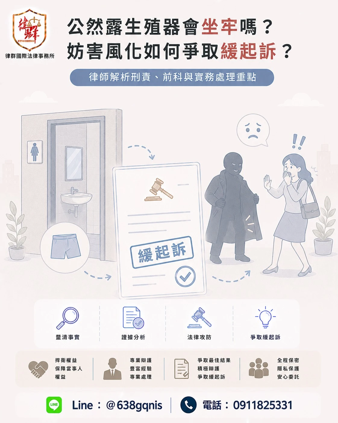 公然露生殖器會坐牢嗎?妨害風化如何爭取緩起訴?律師解析刑責、前科與實務處理重點