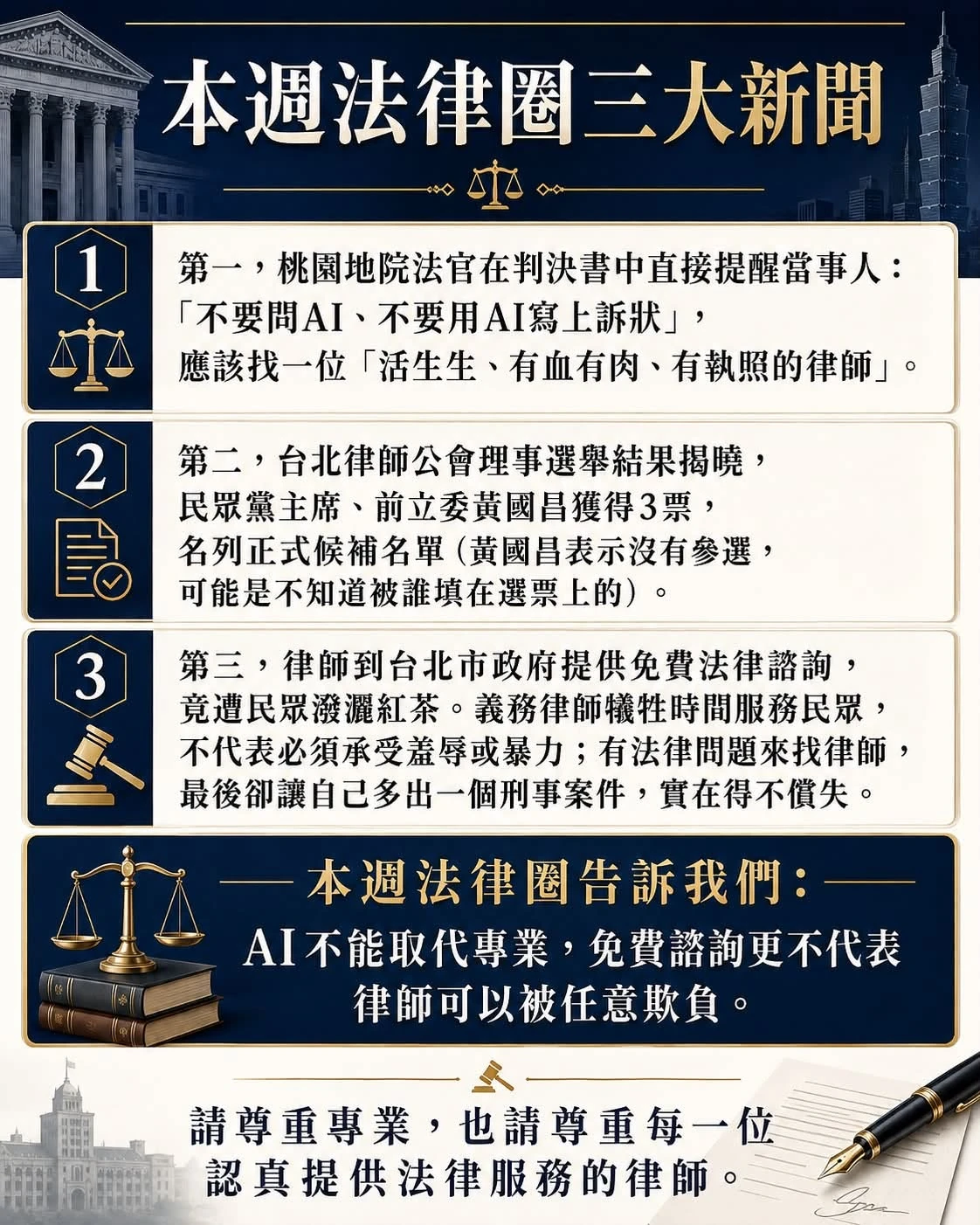 【本週法律圈三大新聞】