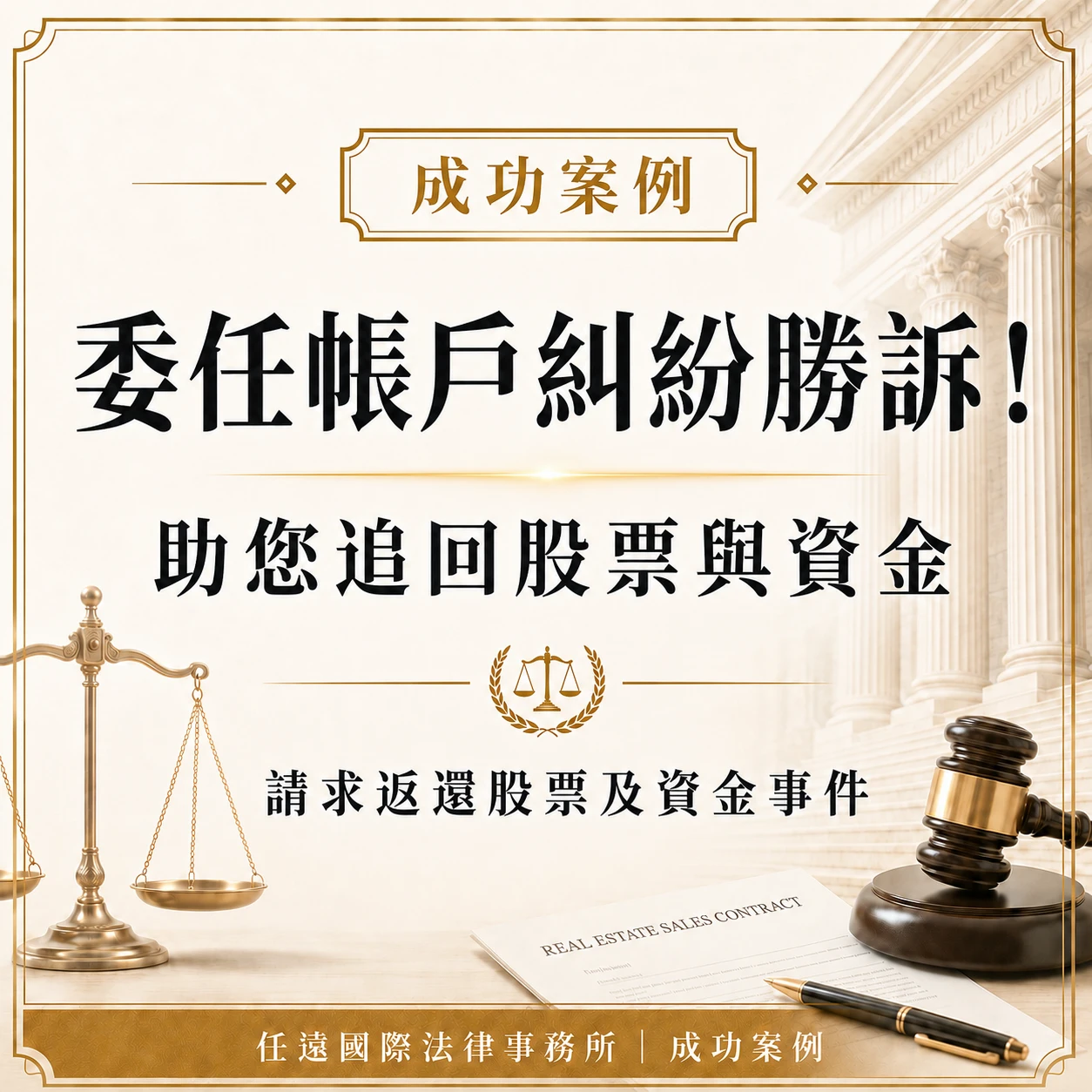 委任帳戶糾紛勝訴!助您追回股票與資金