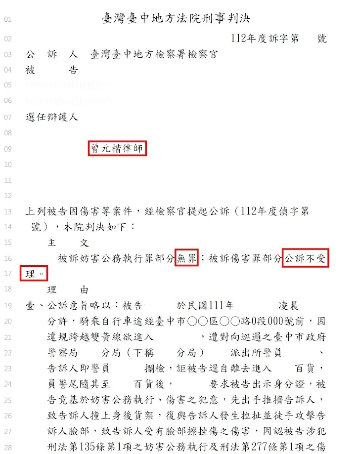 【無罪】妨害公務案件,成功爭取無罪判決