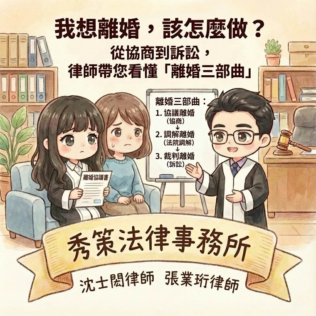 我想離婚,該怎麼做?從協商到訴訟,律師帶您看懂「離婚三部曲」 #家事訴訟律師 #家事訴訟律師推薦 #撰擬離婚協議書律師 #撰擬離婚協議書律師推薦 #台北撰擬離婚協議書律師律師 #台北撰擬離婚協議書律師推薦 #離婚訴訟律師 #離婚調解律師 #