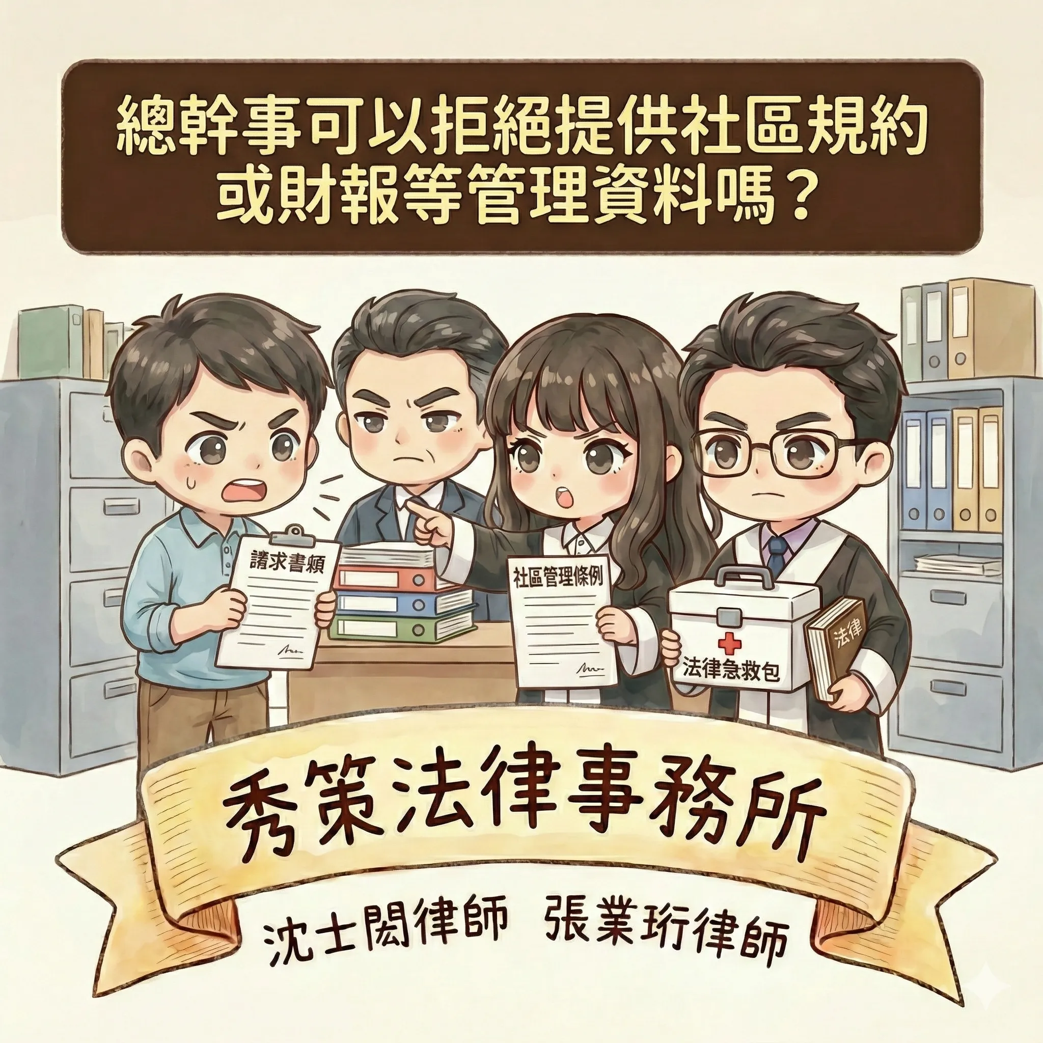 總幹事可以拒絕提供社區規約或財報等管理資料嗎? 社區法律顧問 / 新莊區律師推薦 / 台北律師推薦 / 社區訴訟律師推薦/台北律師事務所/台北律師推薦