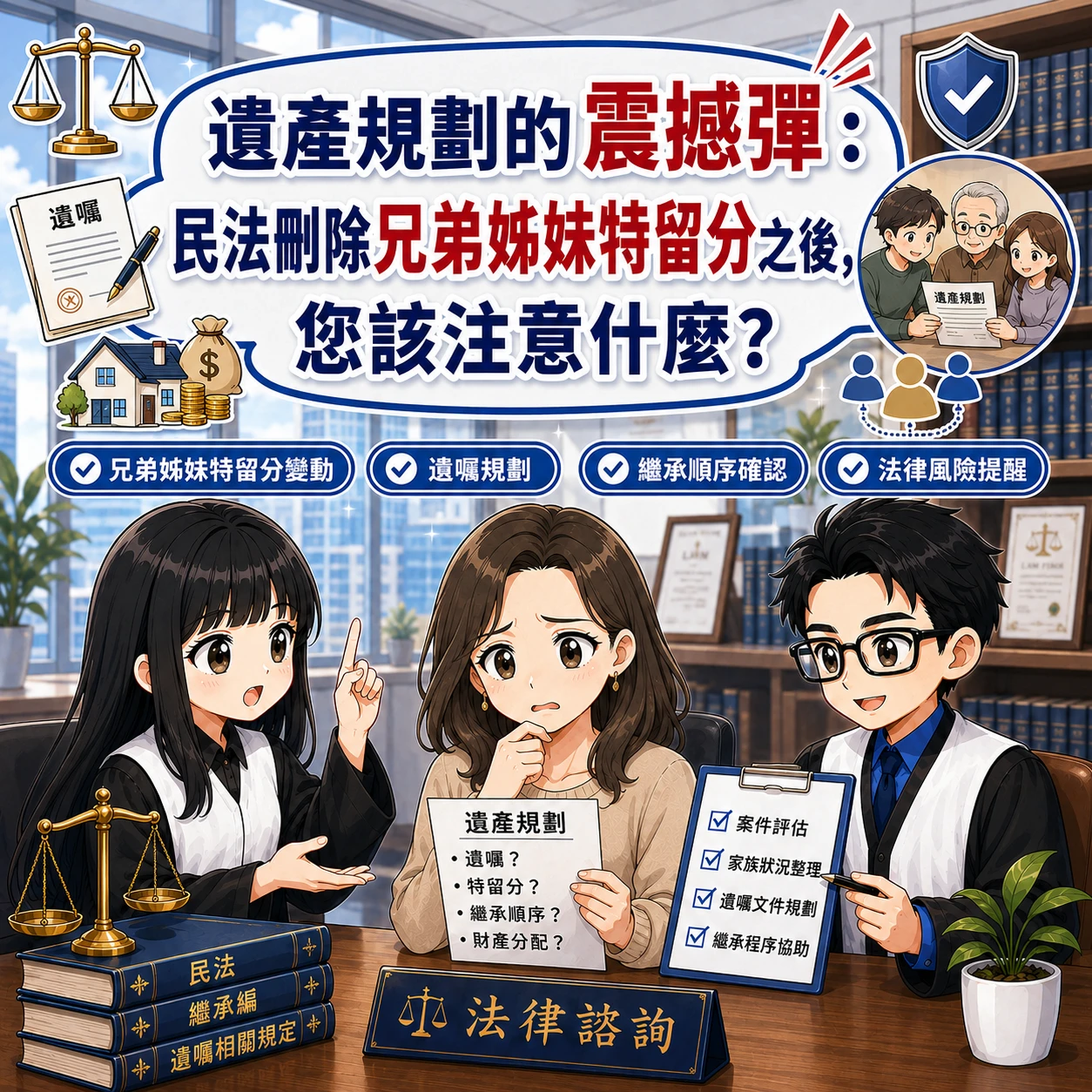 遺產規劃的震撼彈:民法刪除兄弟姊妹特留分之後,您該注意什麼? #遺囑律師 #遺囑訴訟律師 #代筆遺囑律師 #代筆遺囑律師推薦 #台北代筆遺囑律師 #台北代筆遺囑律師推薦 #新北代筆遺囑律師 #新北代筆遺囑律師推薦