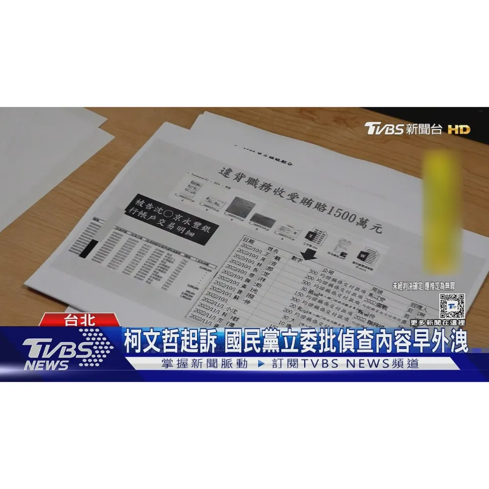 柯文哲起訴 國民黨立委批偵查內容早外洩