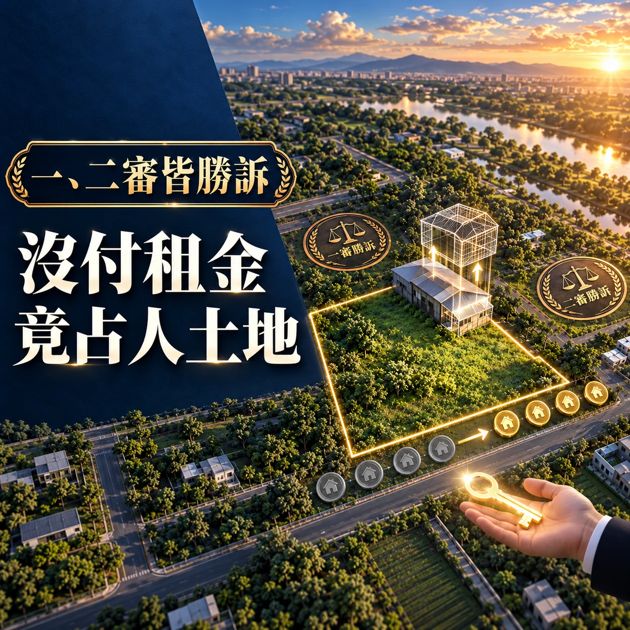 沒付租金竟理直氣壯占人土地|一二審皆勝訴!台中民事訴訟律師/台中民事訴訟律師推薦