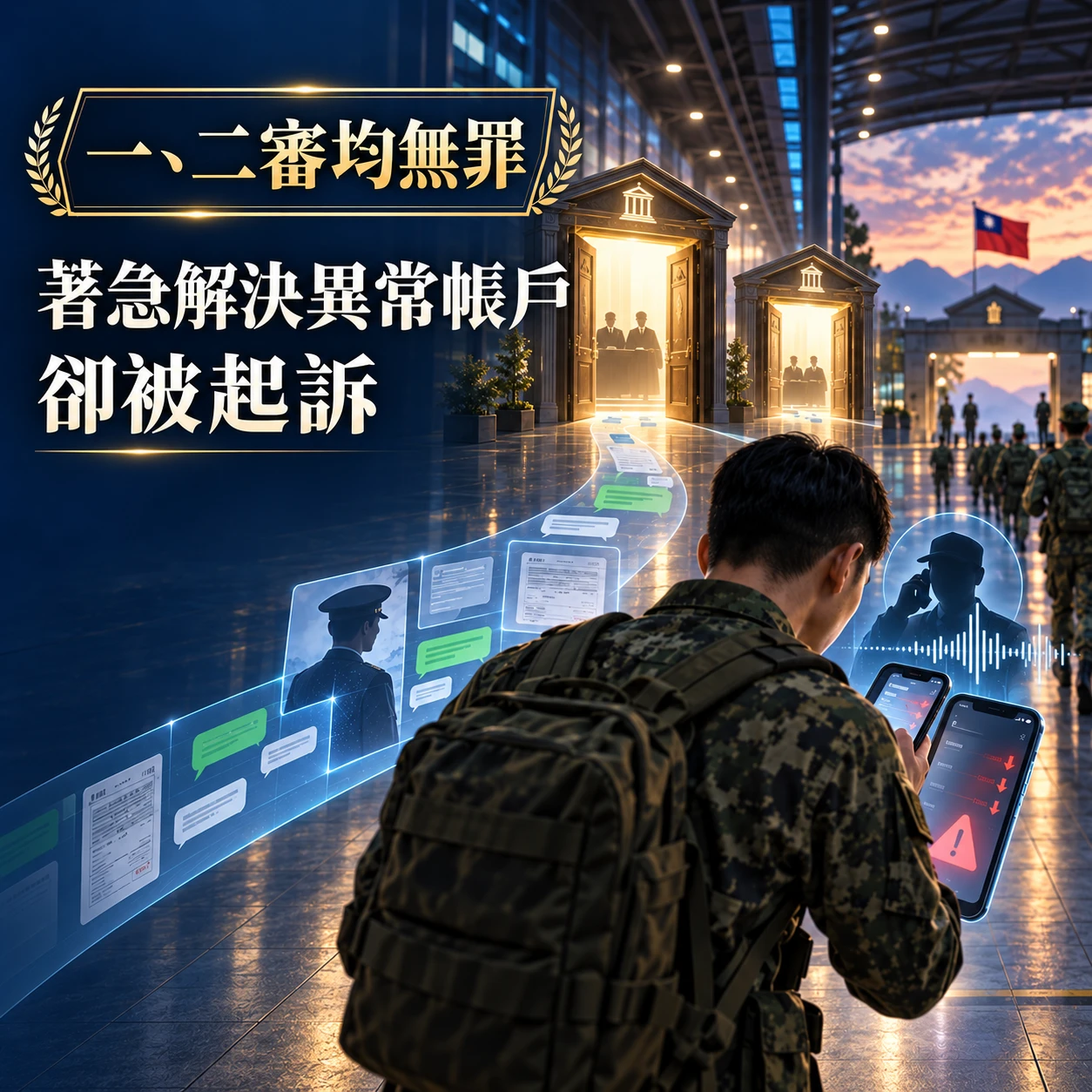 著急解決異常帳戶卻被起訴|一審、二審均無罪!台中刑事律師/西區刑事律師
